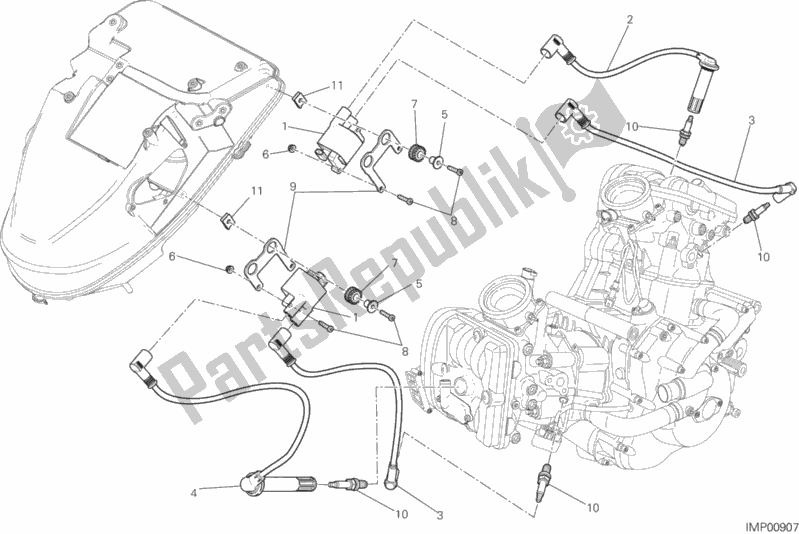 All parts for the Wiring Harness (coil) of the Ducati Diavel FL Thailand 1200 2019